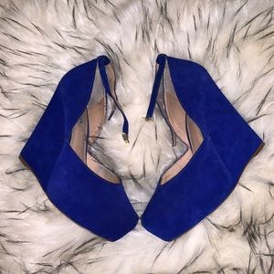 Steve Madden Blue Wedges